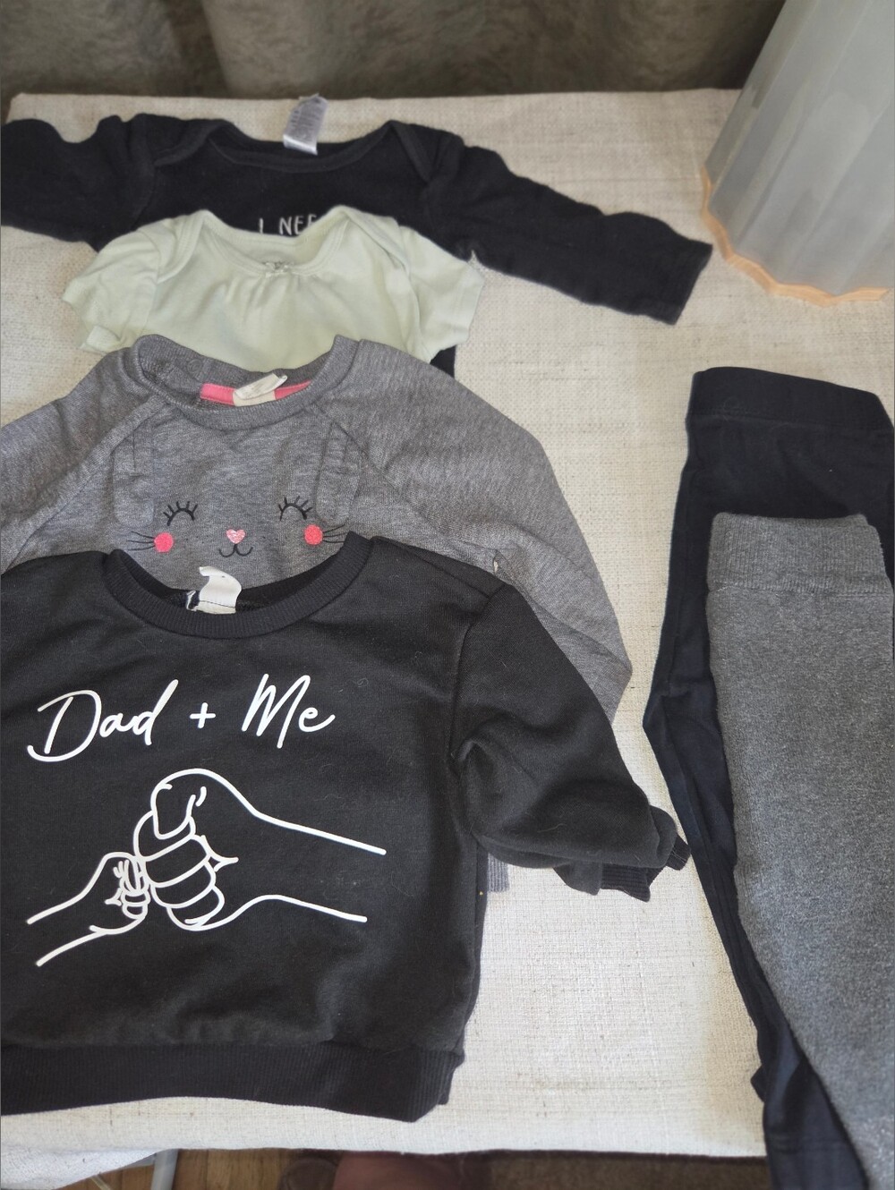 Kids Black "Dad + Me" Fleece Pullover Sweatshirt - Unbranded Other 3 To 6 Months